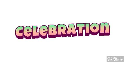 Celebration Word Animated GIF Logo Designs