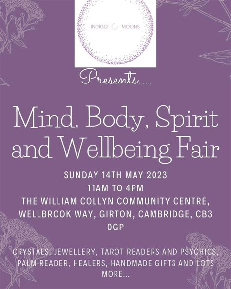 Indigo Moons Presents Mind Body Spirit And Wellbeing Fair