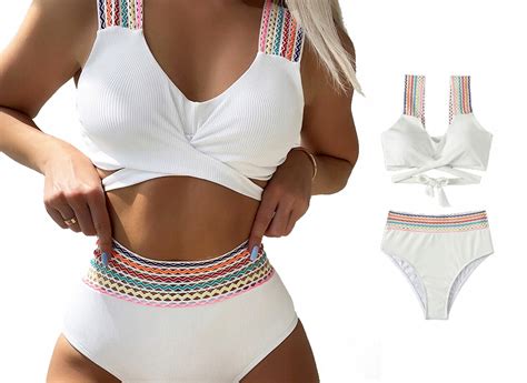 STRÓJ KĄPIELOWY DAMSKI DWUCZĘŚCIOWY PUSH UP WYSOKI STAN SEXY BIKINI L