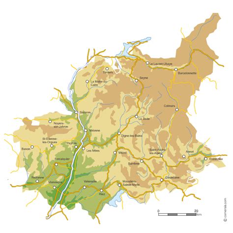 Carte Du Relief Des Alpes De Haute Provence