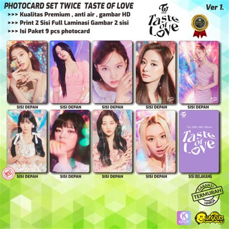 Jual Photocard Set Pc Kpop Premium Twice Taste Of Love The Feels