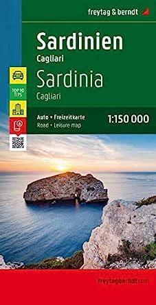 Cerdeña Cagliari mapa de carreteras Escala 1 150 000 Freytag