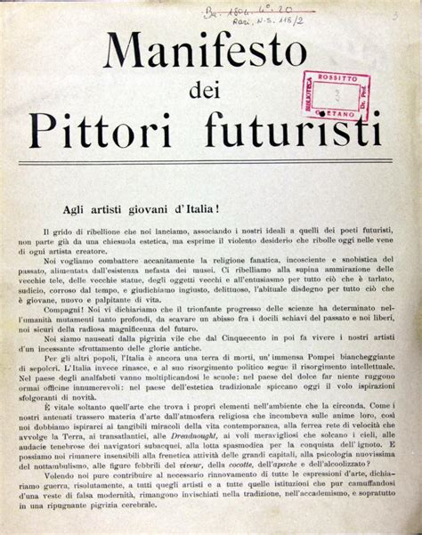 Image 1 Of Manifesto Of The Futurist Painters Library Of Congress