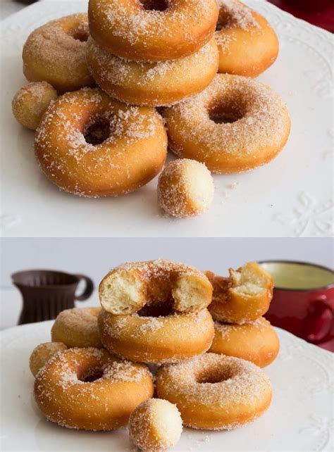 Best Fried Cinnamon Sugar Donuts Fried Doughnut Recipe These Homemade