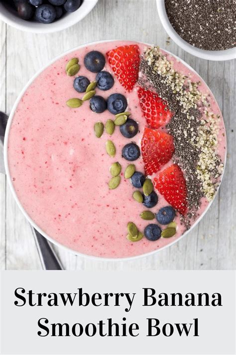 Strawberry Banana Smoothie Bowl Recipe Banana Smoothie Bowl Easy