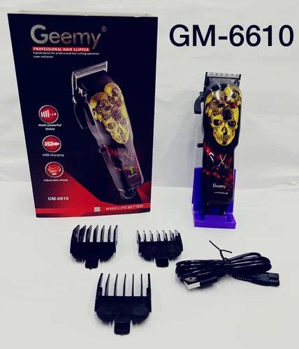 Black Electric Geemy Gm Beard Trimmer V At Rs Piece In