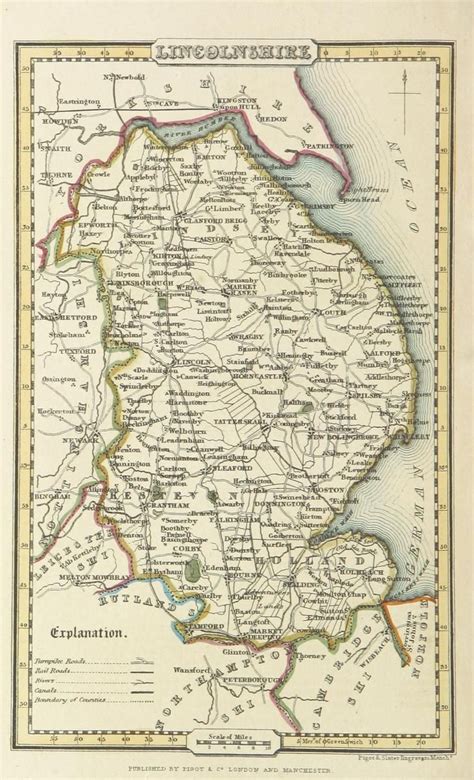 Map Of Lincolnshire England 1842 Old Maps Map Lincolnshire