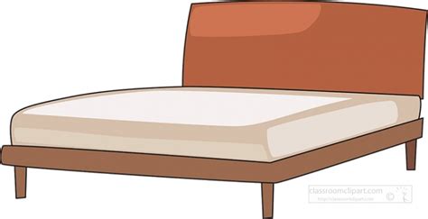 Furniture Clipart-bed on bed frame clipart