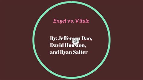 Engel Vs Vitale By David Houston