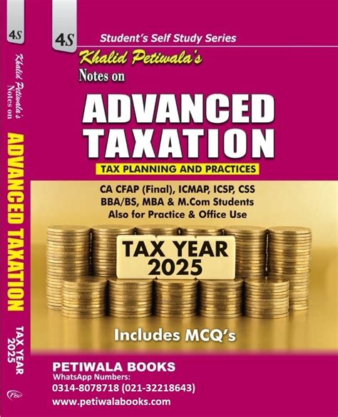 Petiwala Books Notes On Advanced Taxation 2025