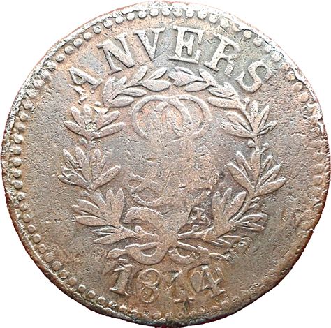 10 Centimes Louis XVIII Antwerp Siege Coinage Asedio De Amberes