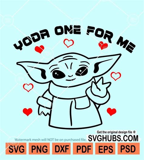 Yoda one for me svg, Yoda valentine svg, Star Wars valentine svg, Grogu svg | Star wars ...