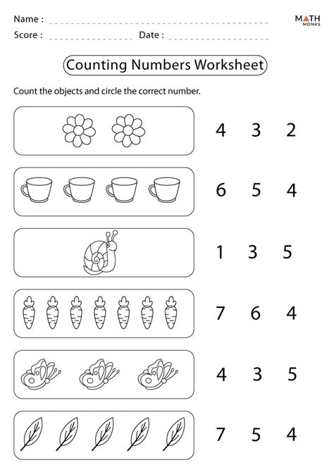 Counting Worksheets - Math Monks