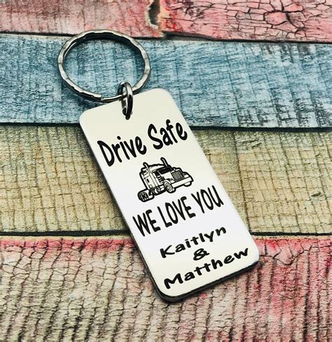 Trucker Gift Trucker Key Ring Gift For Trucker Semi Truck Etsy