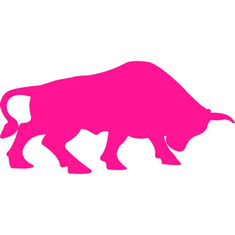 Deep pink bull 2 icon - Free deep pink animal icons