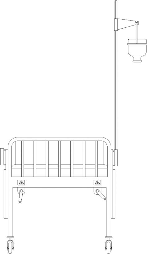 Hospital Bed Design View In Block Dwg File Images