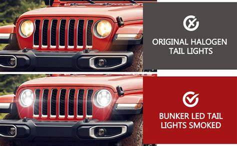 Bunker Indust Wrangler Jl Inch Led Headlights With Halo Drl Pair