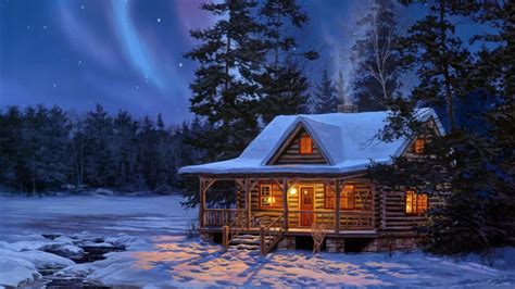 Romantic Winter Cabin Wallpapers - Wallpaper Cave