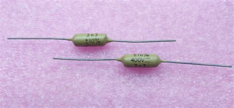 3 PCS Philips Mustard Guitar Capacitor 3 3nF 0 0033uF 400V 10