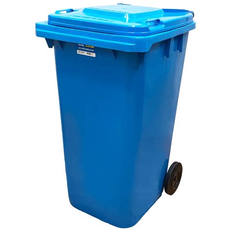 Handy 240l Light Blue Wheelie Bin Bunnings Warehouse