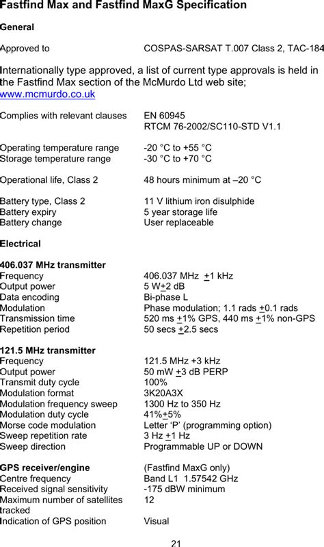 Orolia PLB 4 Fastfind Max User Manual McMurdo