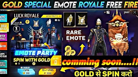 Gold Special Emote Royal In Free Fire 💕spin With Gold Event In Free Fire 🤯 Youtube