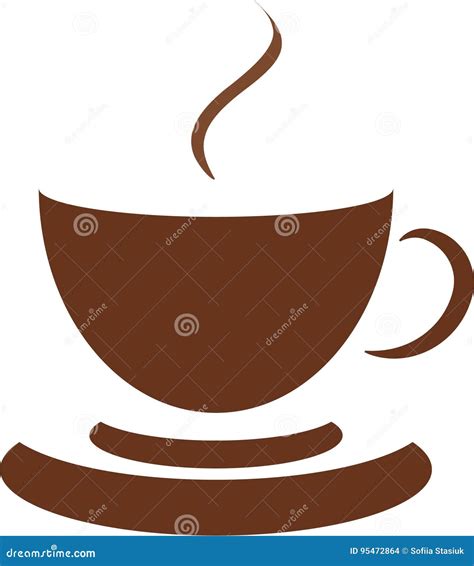 A Cup Of Hot Coffee Stock Vector Illustration Of Concept 95472864