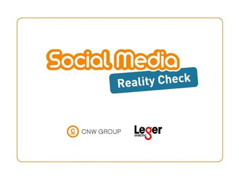 Social Media Reality Check Ppt