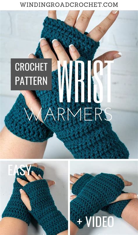 Beginner Crochet Fingerless Mitts Pattern Winding Road Crochet