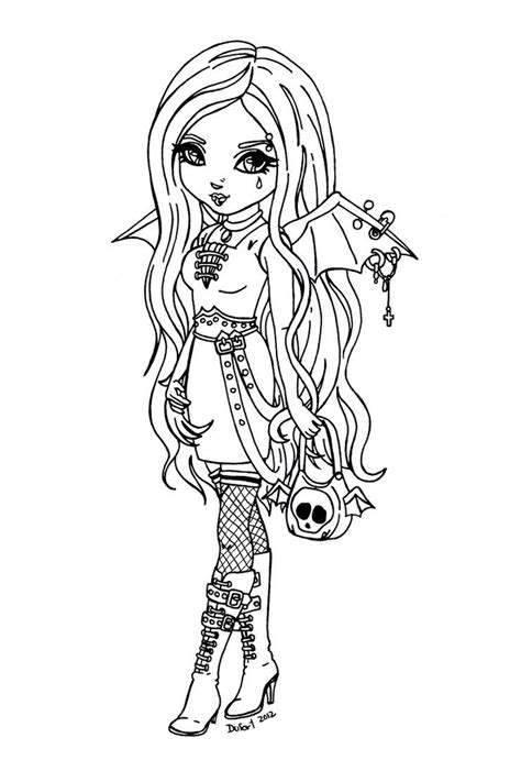 Anime Vampire Girl Coloring Pages Coloring Home