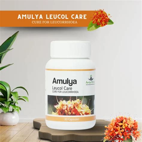 Cap Amulya Leucol Care Capsule For Leucorrhoea At Bottle