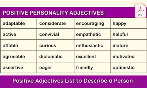 Positive Adjectives List Of Adjectives Yourdictionary