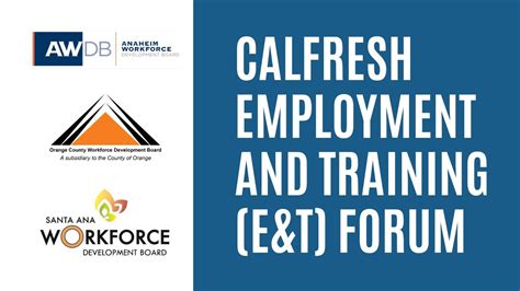 Calfresh Employment And Training E T Forum Youtube