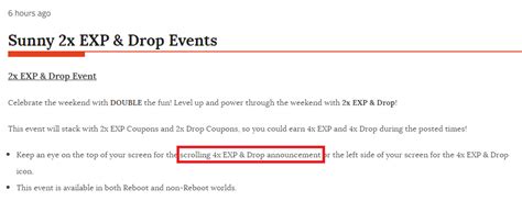 2x Event With A 4x Scrolling Announcement Kek Maplestorynexon