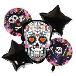 Bouquet De Globos Calavera Catrina Compralo Solo En Globos Yuli