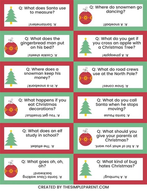 25 Christmas Jokes For Kids With Free Printable • The Simple Parent