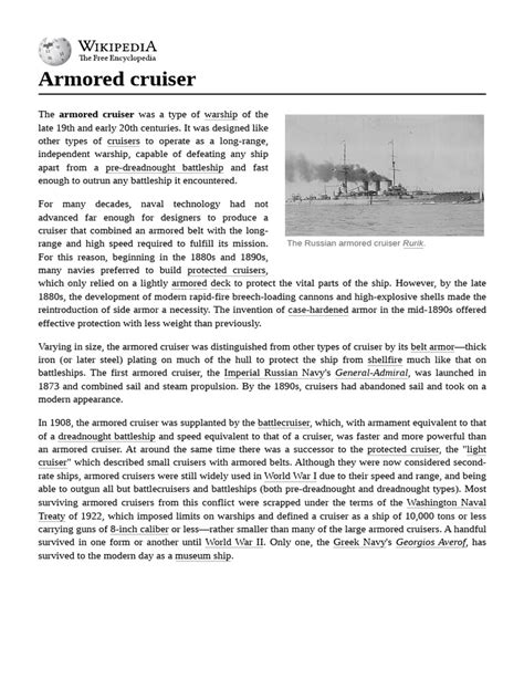 overview  armored cruisers  battlecruiser cruiser