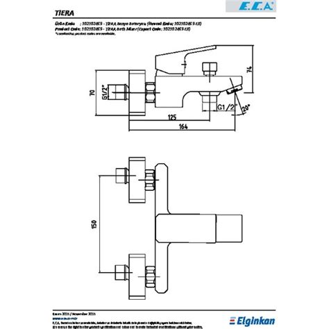 ECA Tiera Banyo Bataryası 102102469 Krom Fiyatı