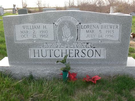 Lorena Brewer Hutcherson 1915 1996 Find A Grave Gedenkplek