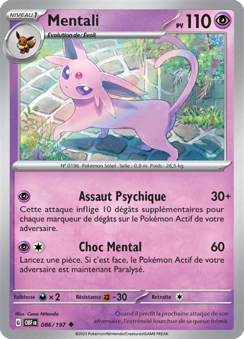 Mentali Écarlate Et Violet Flammes Obsidiennes 086 — Poképédia