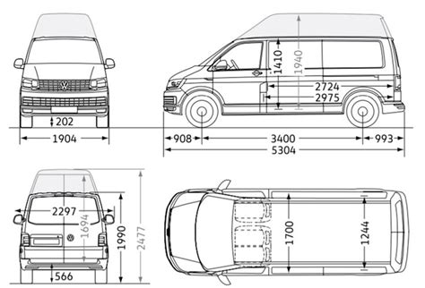 Vw Transporter Dimensions Van Guide Vw Transporter Dimensions Vw