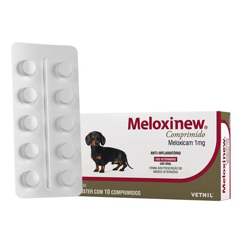 Anti inflamatório Vetnil Meloxinew Meloxicam 1mg para Cães PetCamp