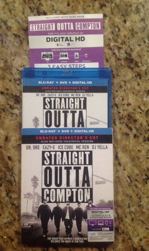 Straight Outta Compton Blu Raydvd 2016 2 Discdigitalauthentic Us