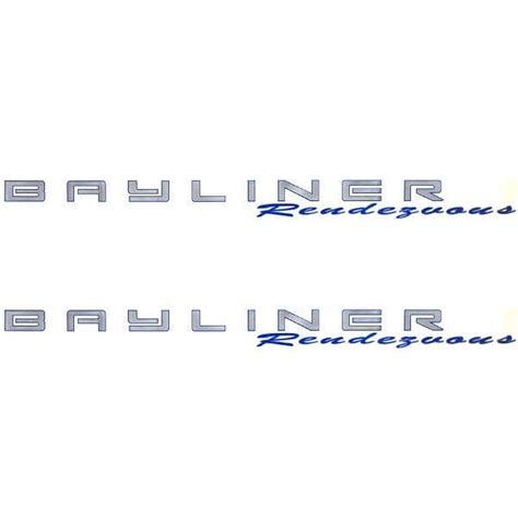 Bayliner Boat Brand Decal 561564 Rendezvous Silver Blue Pair