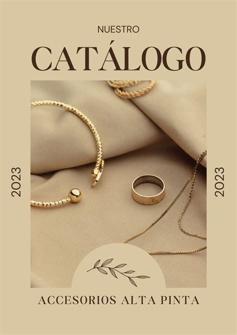 Documento A4 Catálogo De Joyería Elegante Beige Templates by Canva