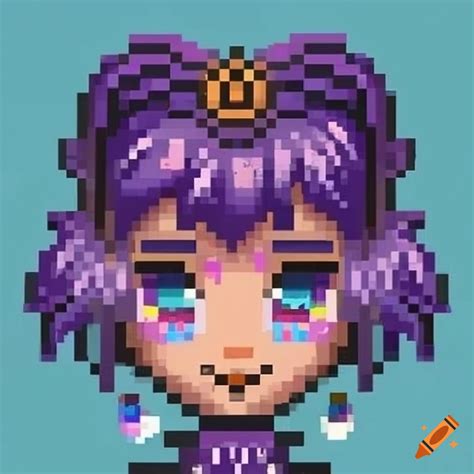 32x32 Highly Detailed Fancy Eyes And Disney Face Chibi Closeup Pixel