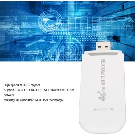 Luernas Dongle Modem Wifi Usb G Lte Avec Emplacement Pour Carte Sim