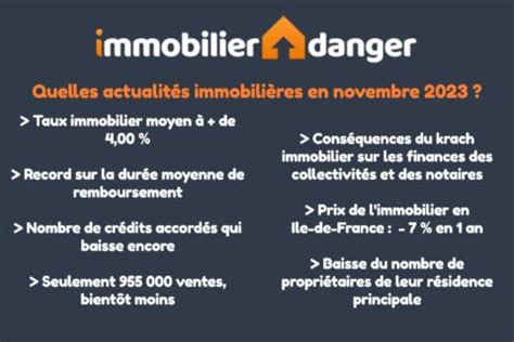 Immobilier Novembre Les Meilleures Actualit S Immobilier Danger