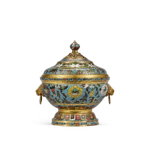 A Rare Cloisonne Enamel Censer And Cover Ming Dynasty 16th Century