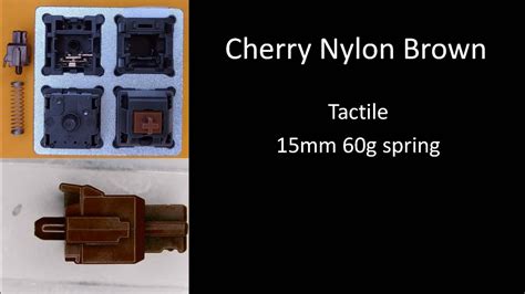 Cherry Nylon Brown Filmed Sound Test Stock Typing Lubed Typing Lubed